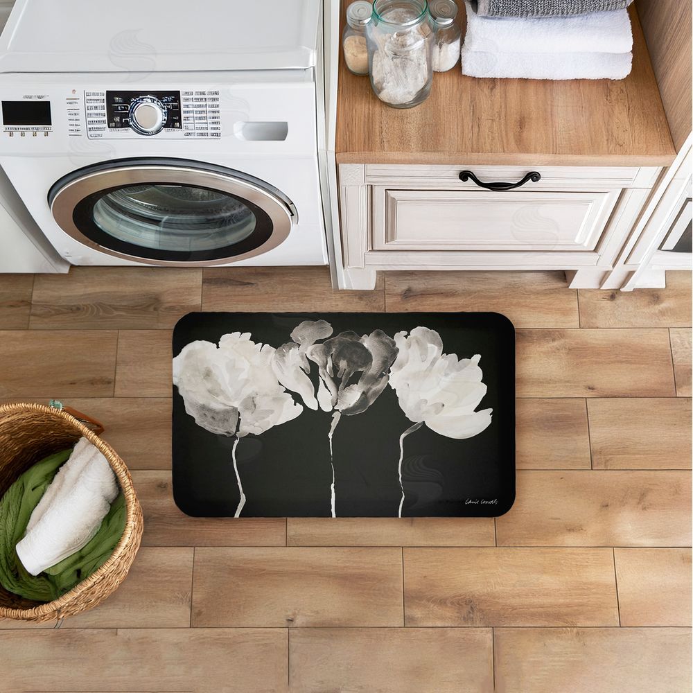 Lanie Loreth Trio in Light on Black Kitchen Floor Mat