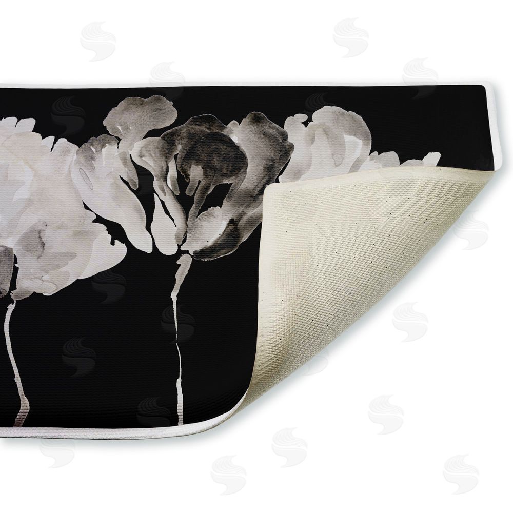 Lanie Loreth Trio in Light on Black Plush Bathroom Floor Mat