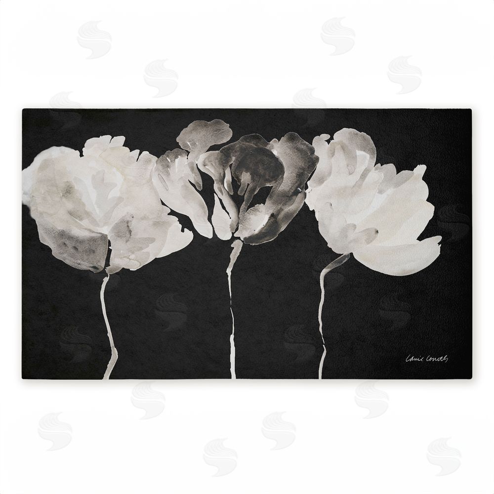 Lanie Loreth Trio in Light on Black Unwoven Outdoor Door Mat
