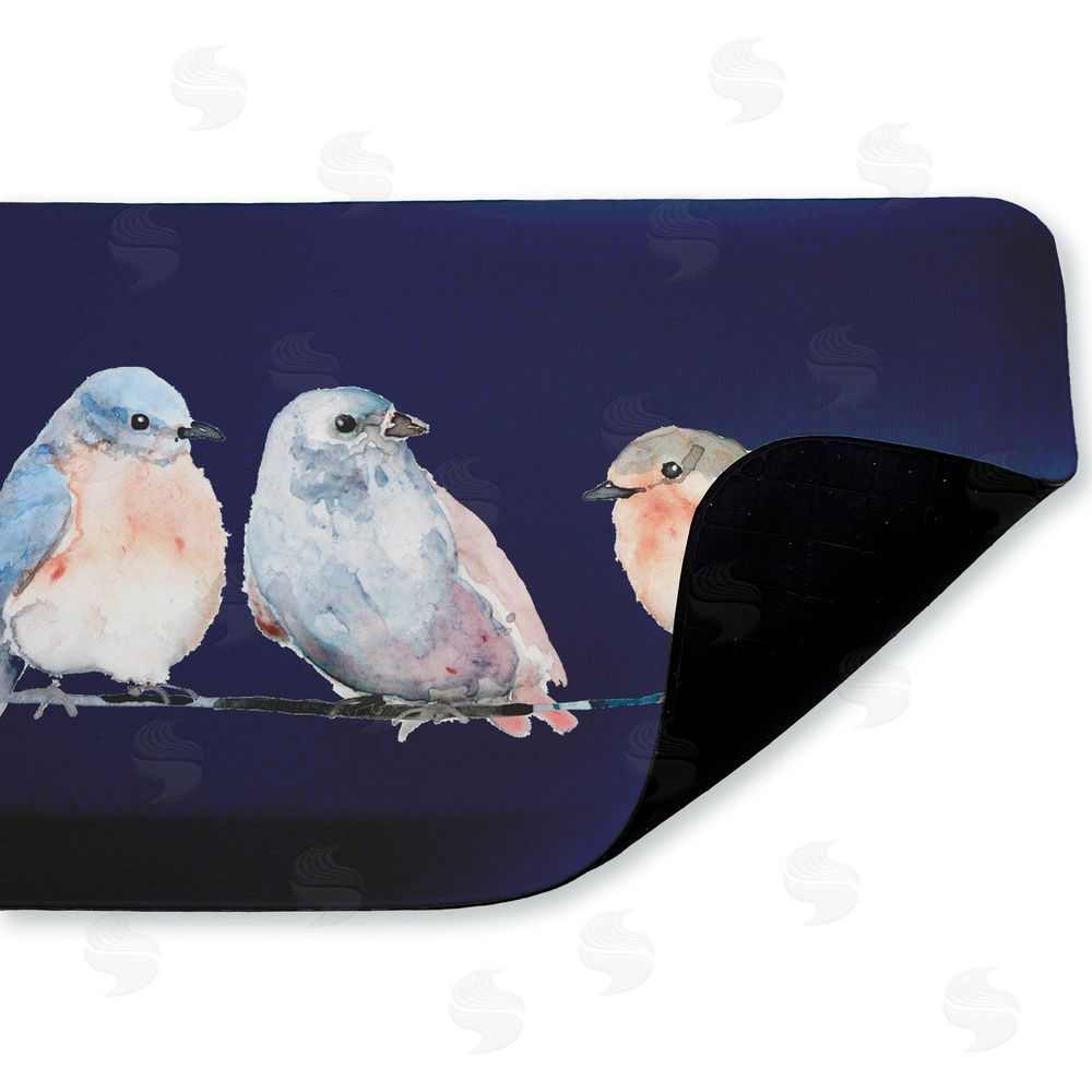 Lorenzo Collective Perched Trio of Song Birds Kitchen Floor Mat