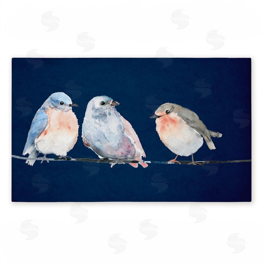 Lorenzo Collective Perched Trio of Song Birds Unwoven Outdoor Door Mat