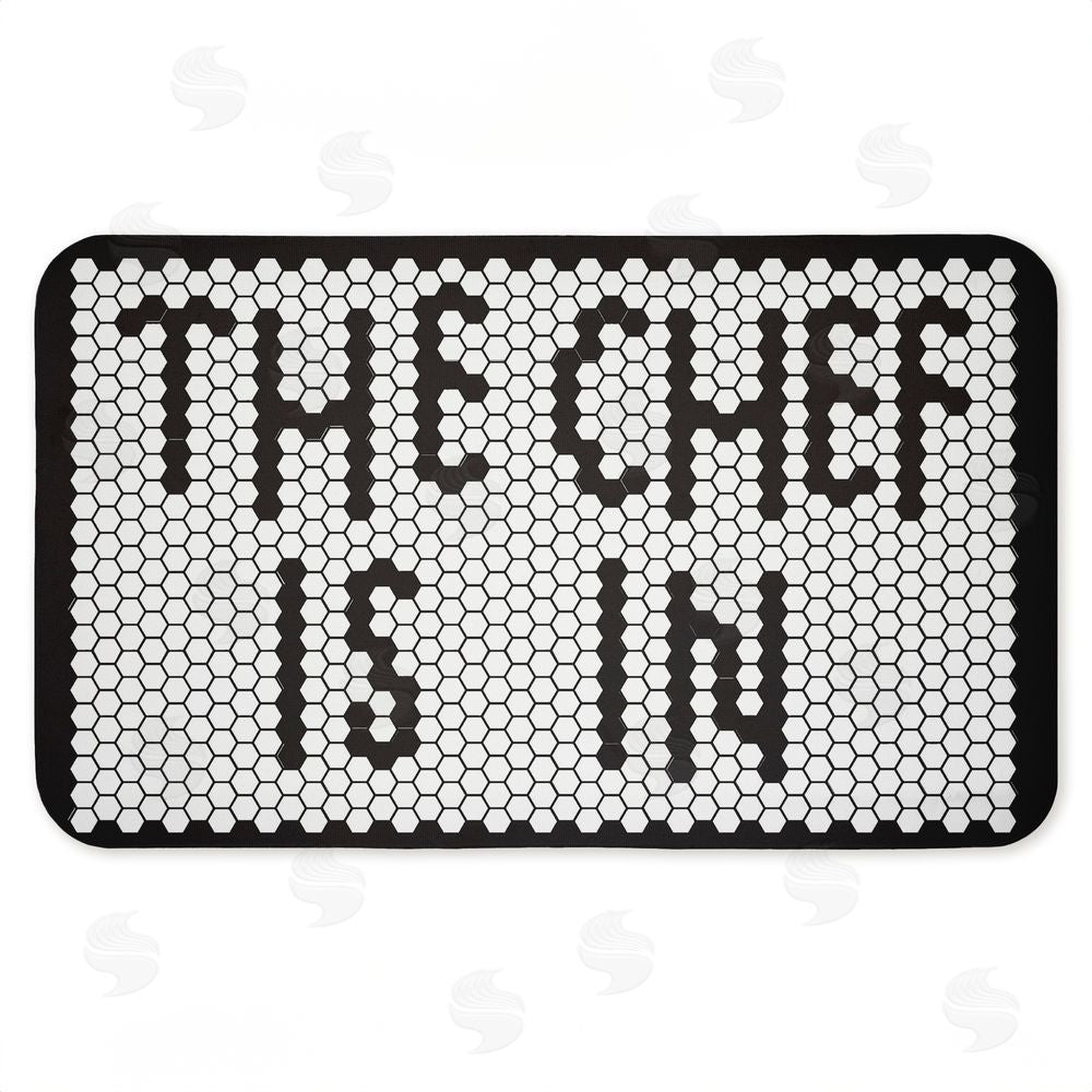 Elizabeth Medley The Chef Is In Mosaic Kitchen Floor Mat