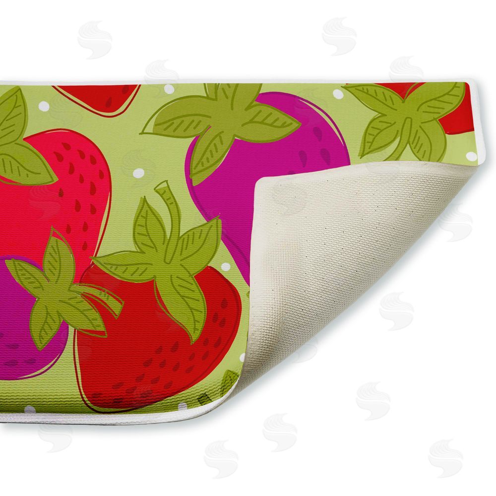 Deidre Mosher Fun Fruit Strawberries Plush Bathroom Floor Mat