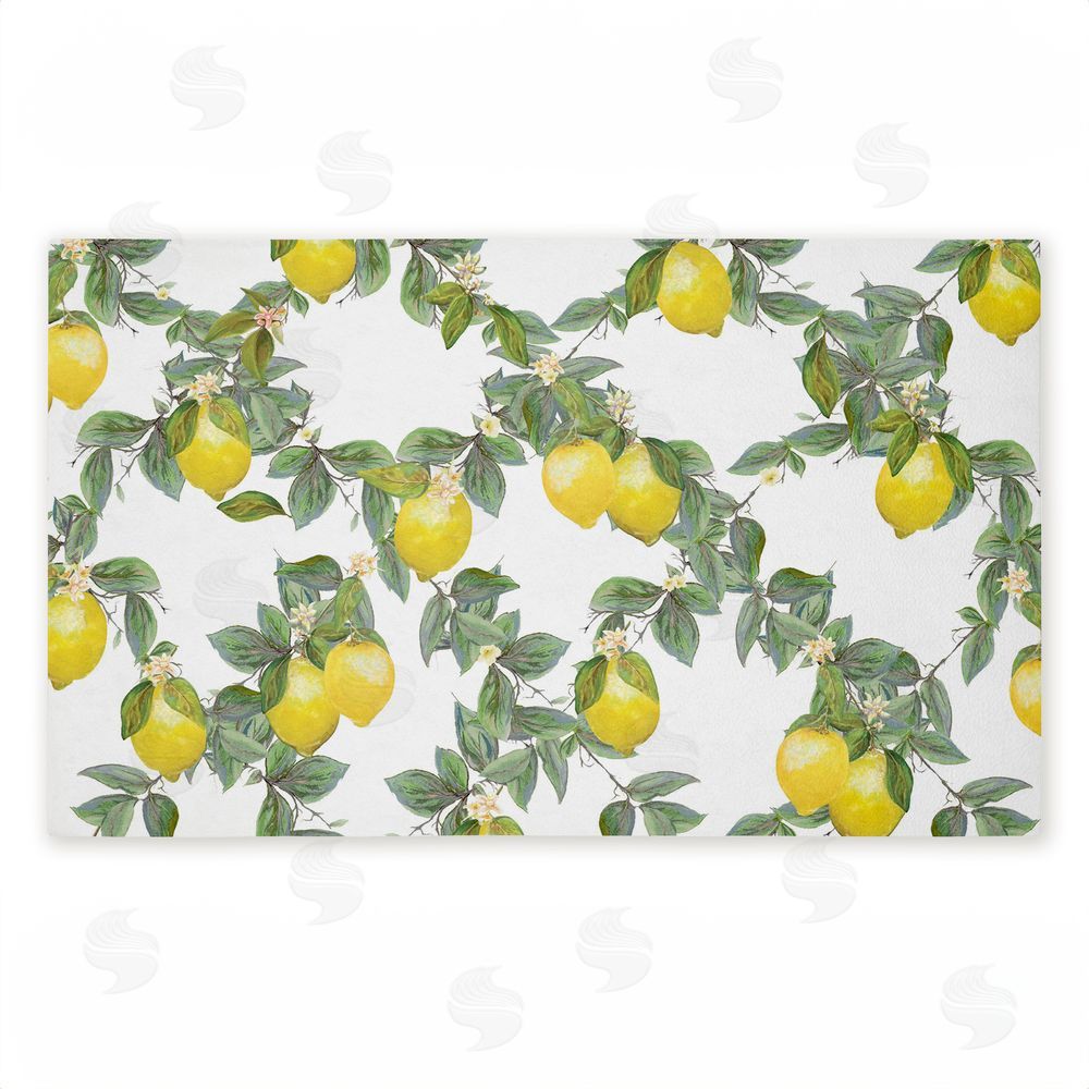 Diannart Fruity Lemony Vine Pattern Unwoven Outdoor Door Mat
