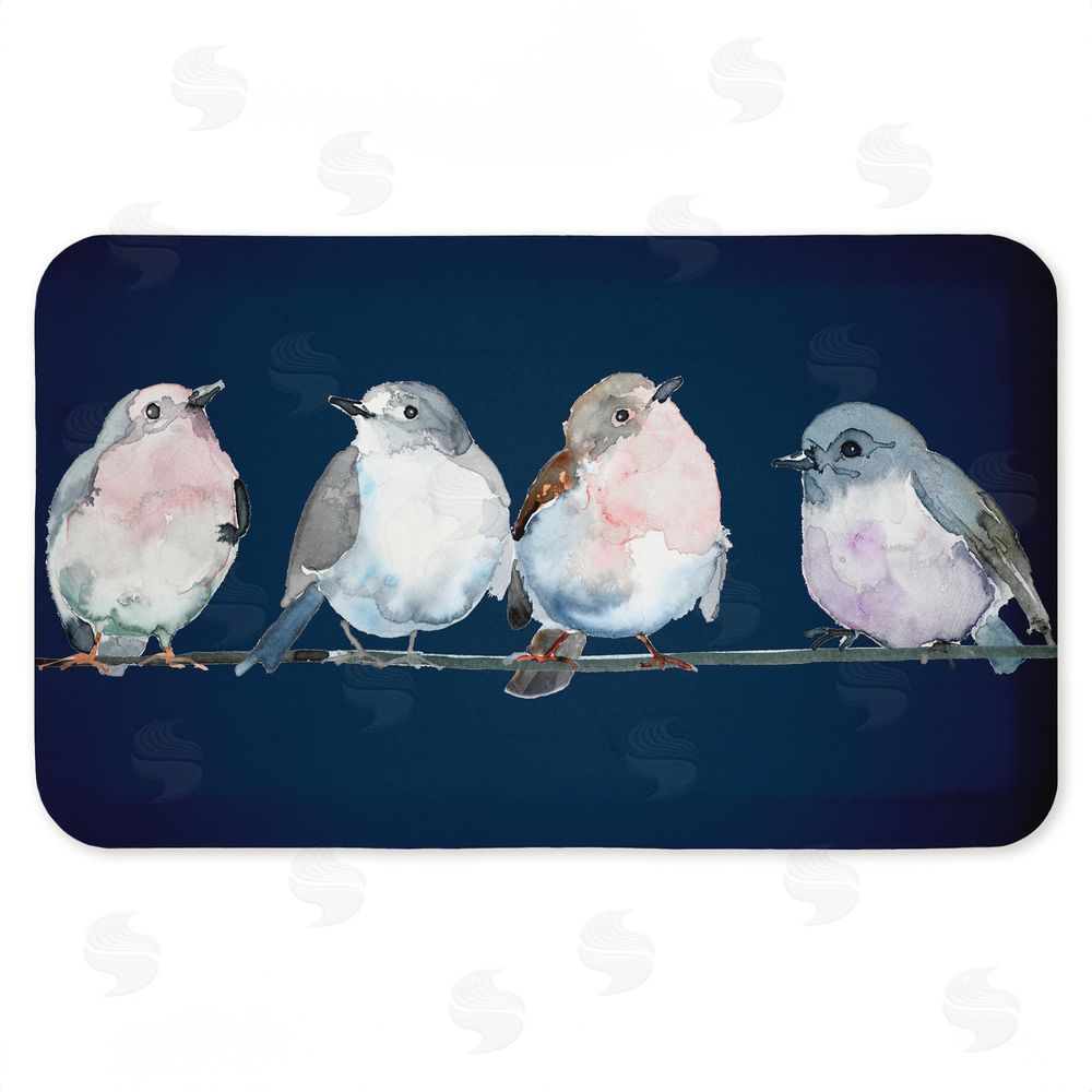 Lorenzo Collective Perched Foursome of Birds Kitchen Floor Mat