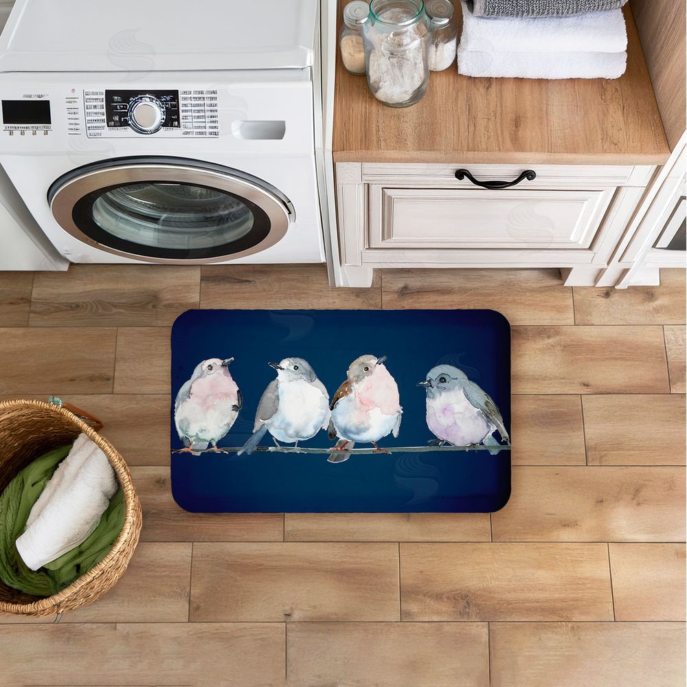 Lorenzo Collective Perched Foursome of Birds Kitchen Floor Mat