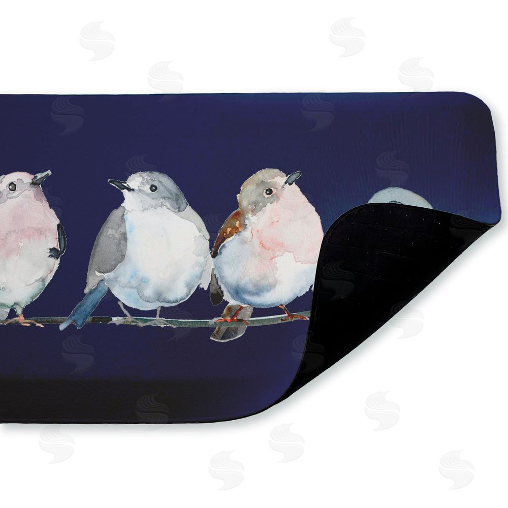 Lorenzo Collective Perched Foursome of Birds Kitchen Floor Mat