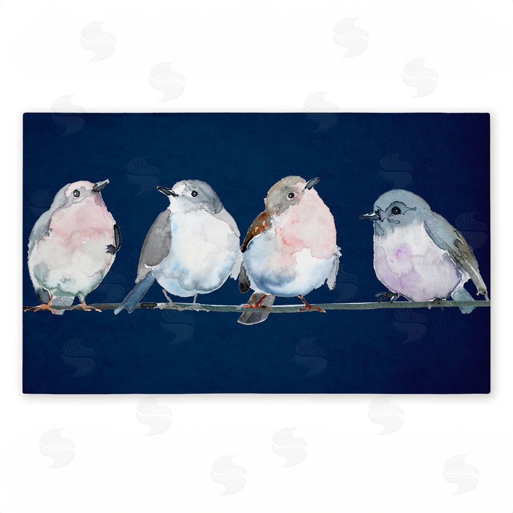 Lorenzo Collective Perched Foursome of Birds Unwoven Outdoor Door Mat