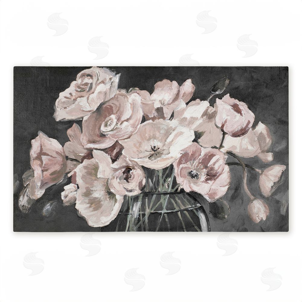 Patricia Pinto Flowers In Clear Vase Unwoven Outdoor Door Mat