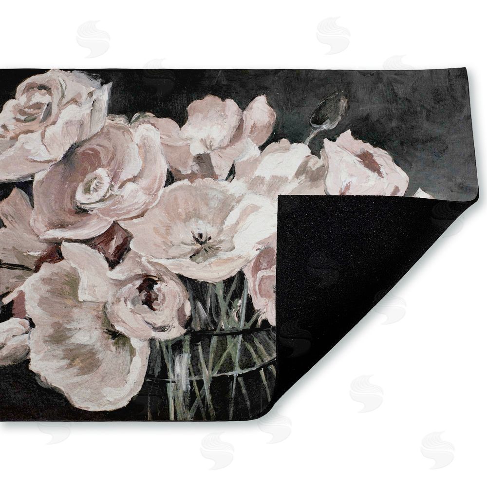 Patricia Pinto Flowers In Clear Vase Unwoven Outdoor Door Mat