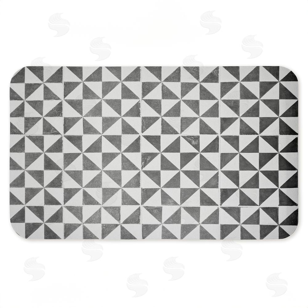 Erin Marie Mediterranean Squares Geometric Kitchen Floor Mat