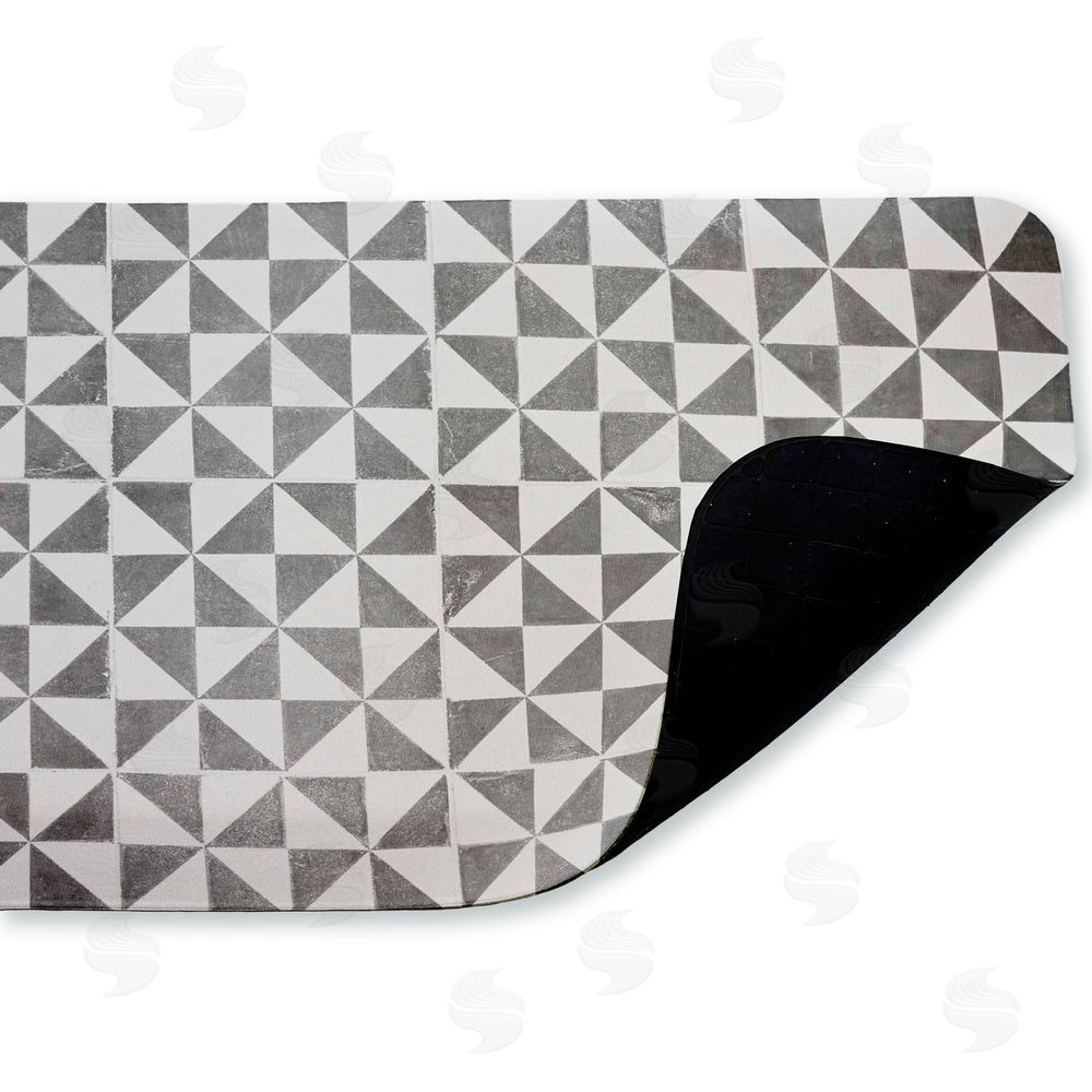 Erin Marie Mediterranean Squares Geometric Kitchen Floor Mat