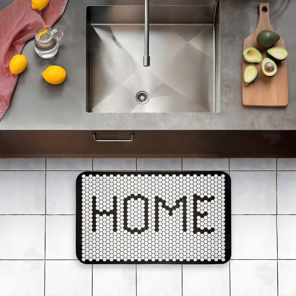 Elizabeth Tyndall Home Mosaic Pattern Kitchen Floor Mat