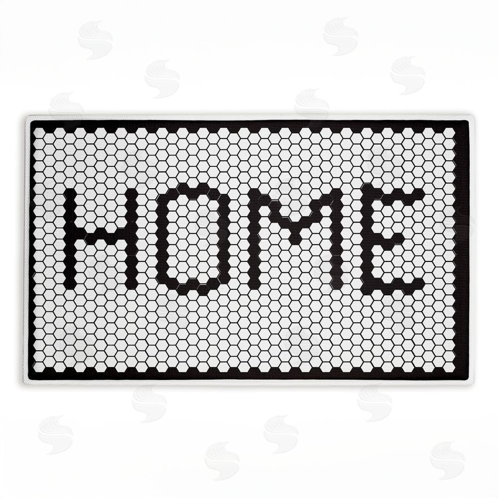 Elizabeth Tyndall Home Mosaic Pattern Plush Bathroom Floor Mat