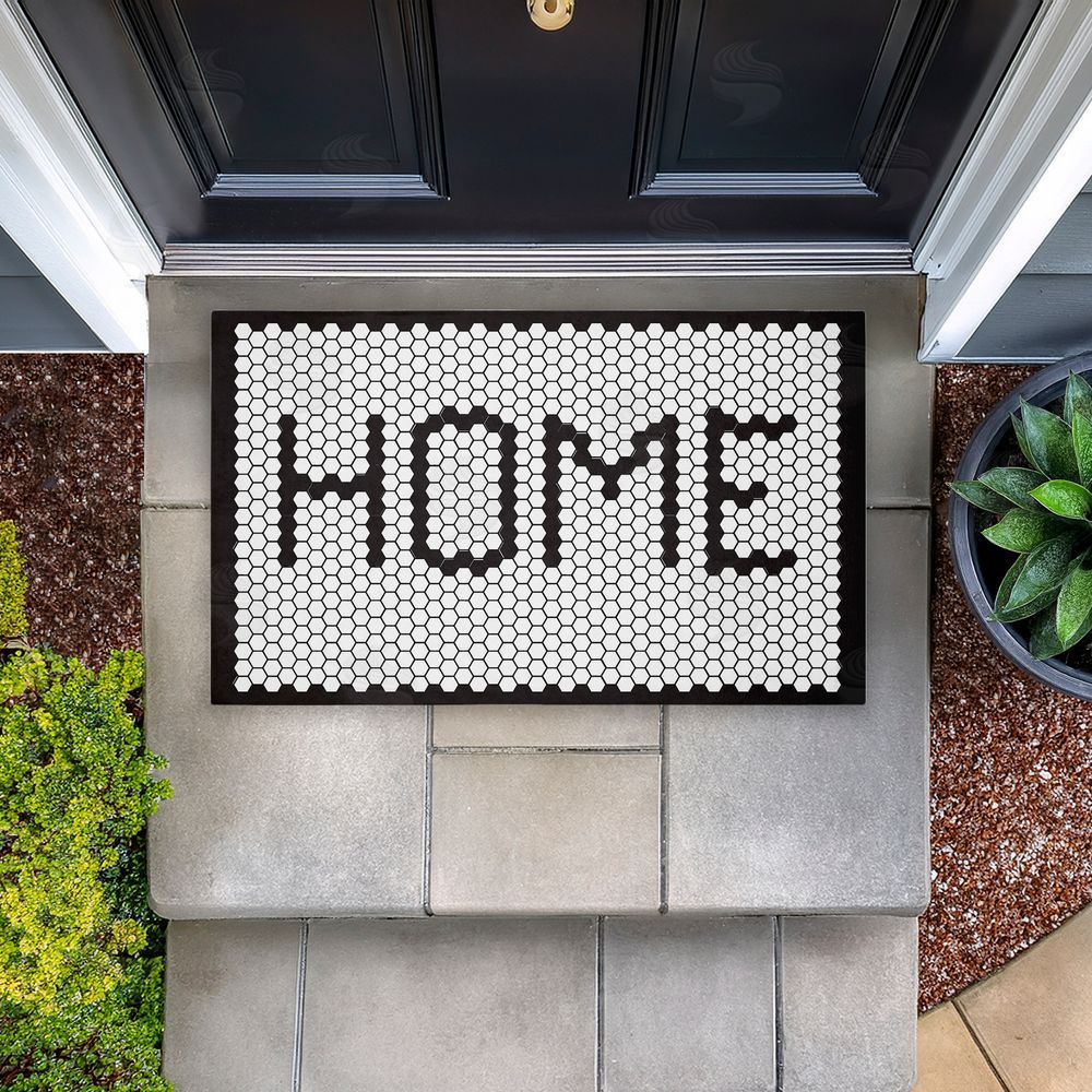 Elizabeth Tyndall Home Mosaic Pattern Unwoven Outdoor Door Mat