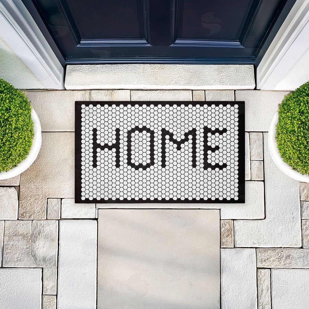 Elizabeth Tyndall Home Mosaic Pattern Unwoven Outdoor Door Mat