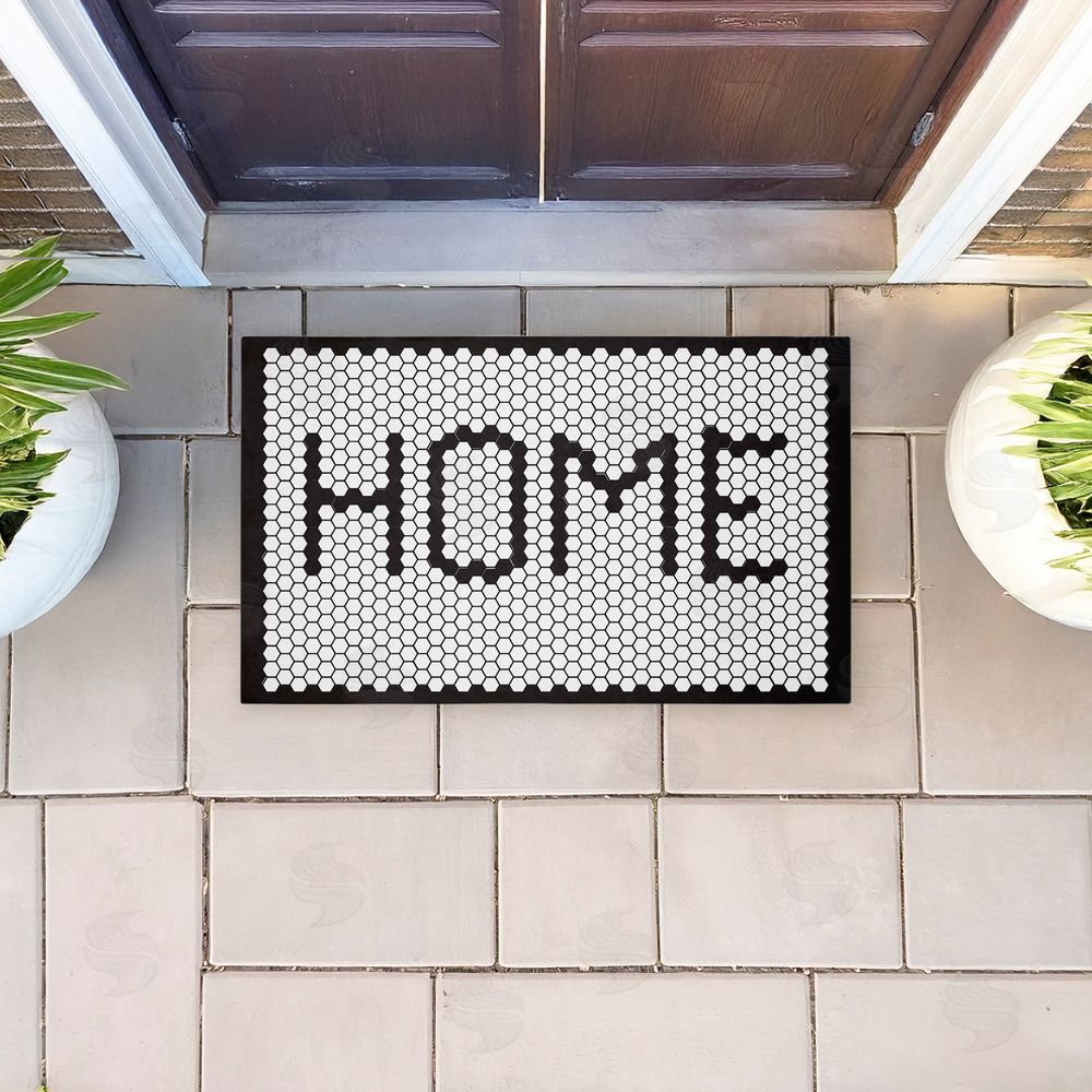 Elizabeth Tyndall Home Mosaic Pattern Unwoven Outdoor Door Mat