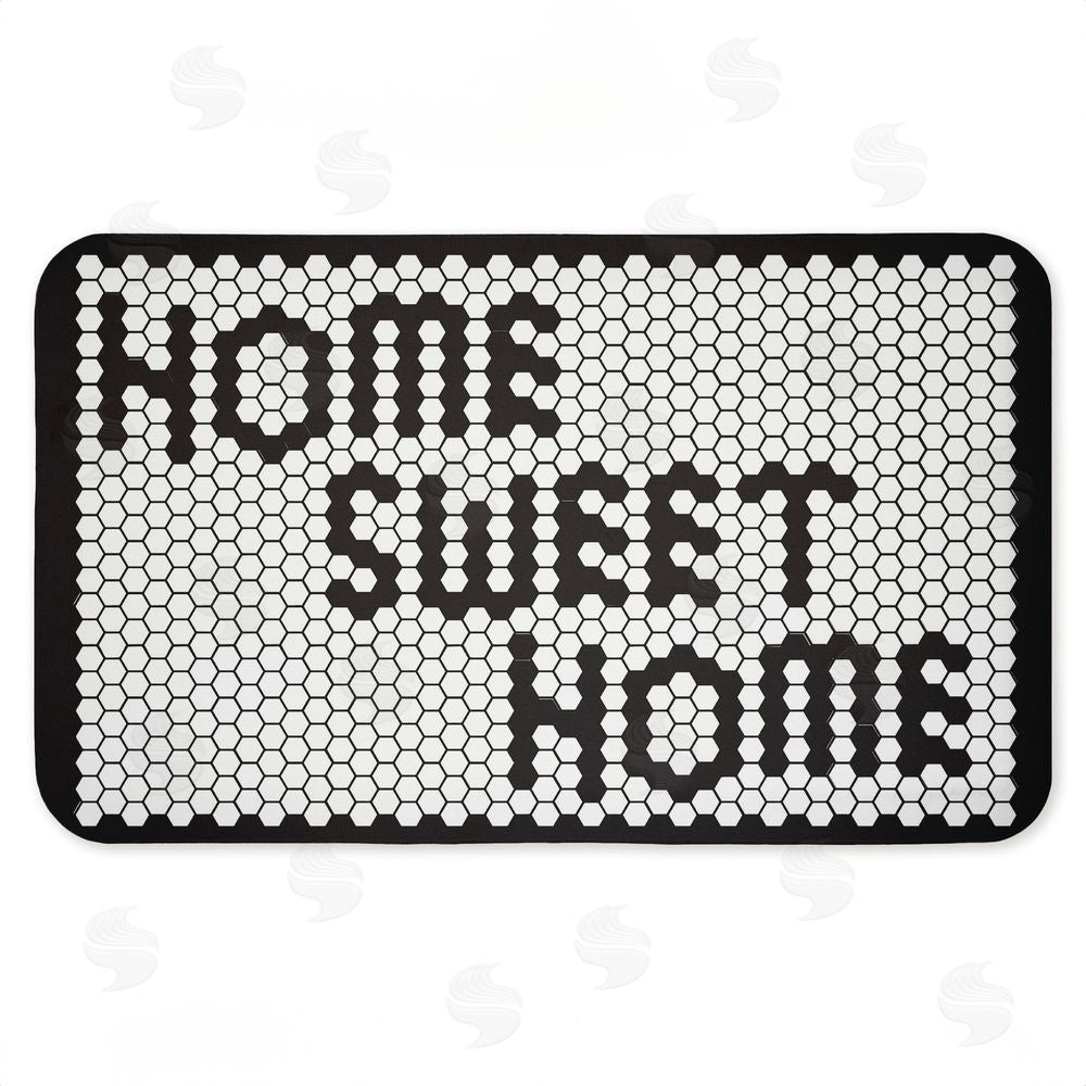 Elizabeth Medley Sweet Home Mosaic Pattern Kitchen Floor Mat