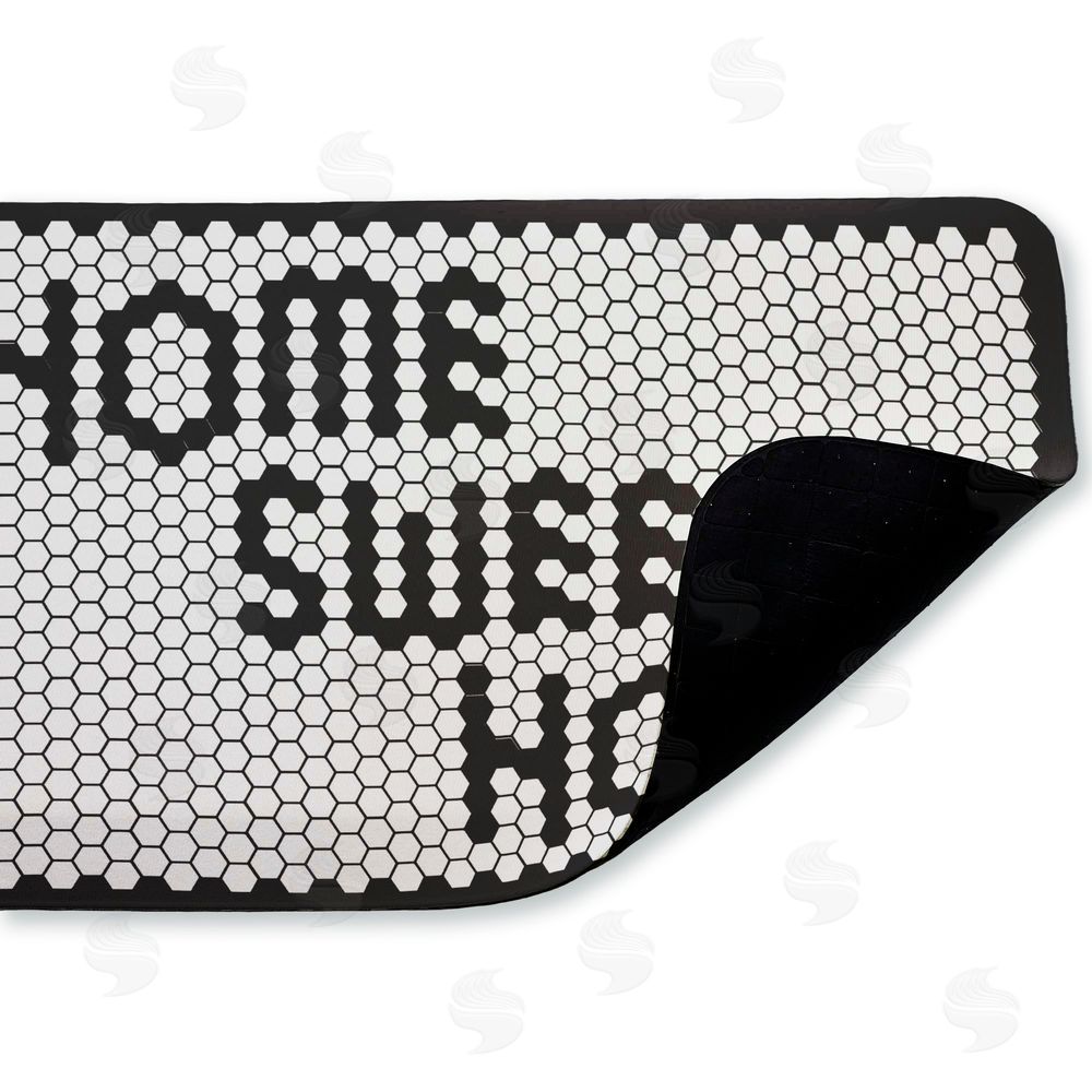 Elizabeth Medley Sweet Home Mosaic Pattern Kitchen Floor Mat