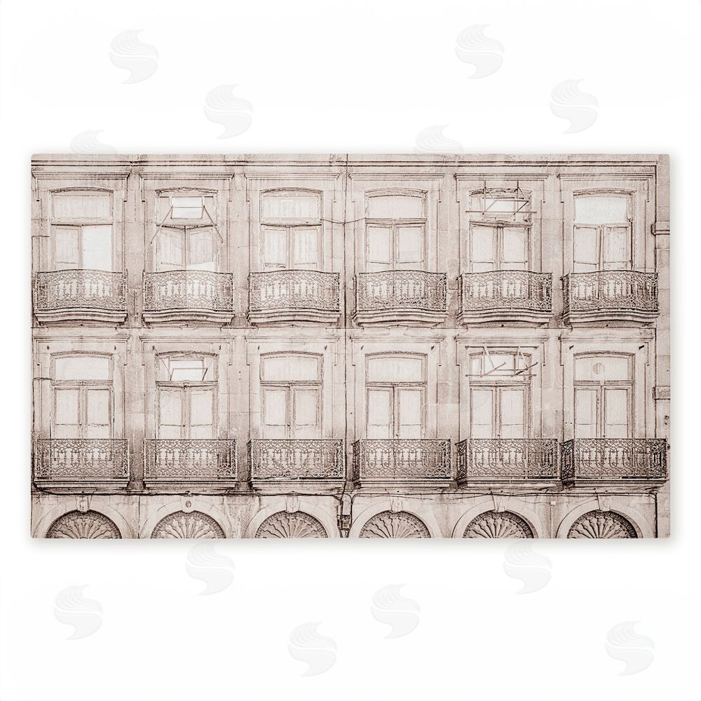 Erin Marie Pretty Beige Windows Architecture Unwoven Outdoor Door Mat
