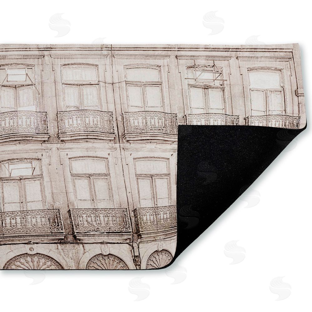 Erin Marie Pretty Beige Windows Architecture Unwoven Outdoor Door Mat