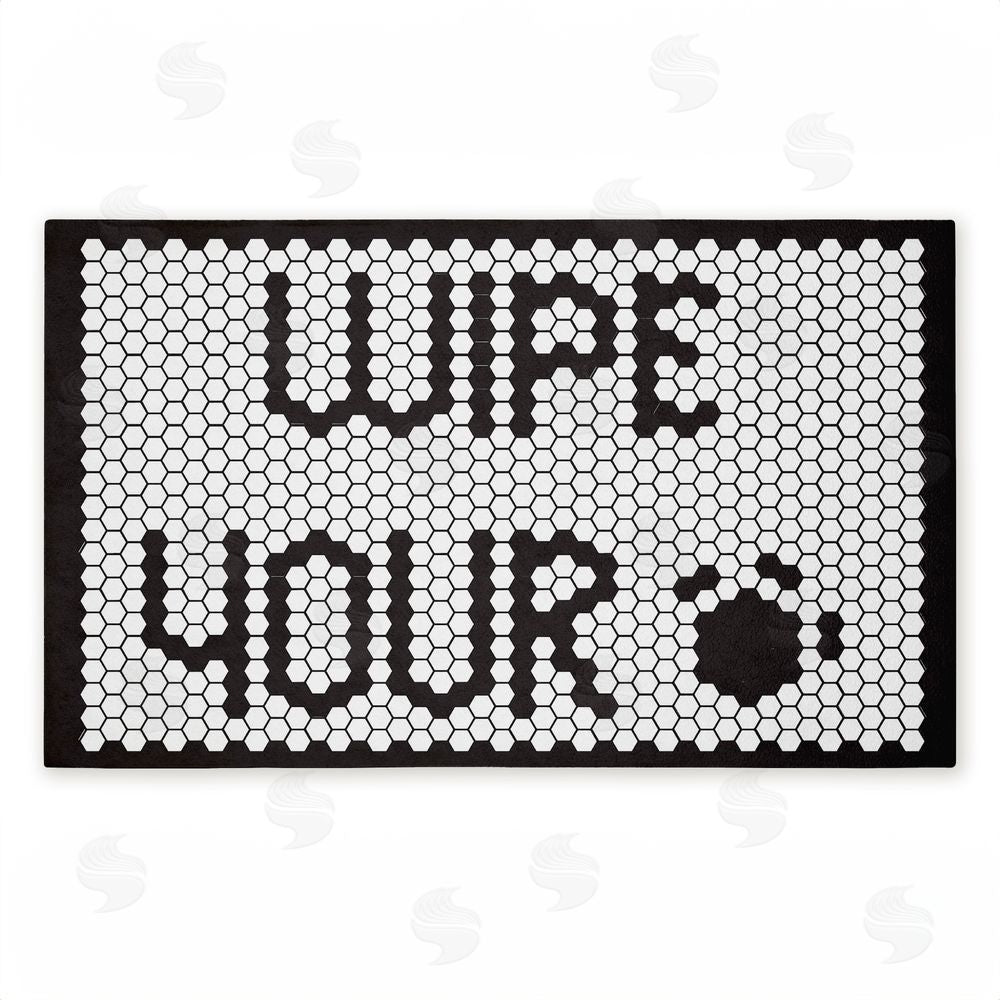 Elizabeth Medley Wipe Your Paws Mosaic Pattern Unwoven Outdoor Door Mat