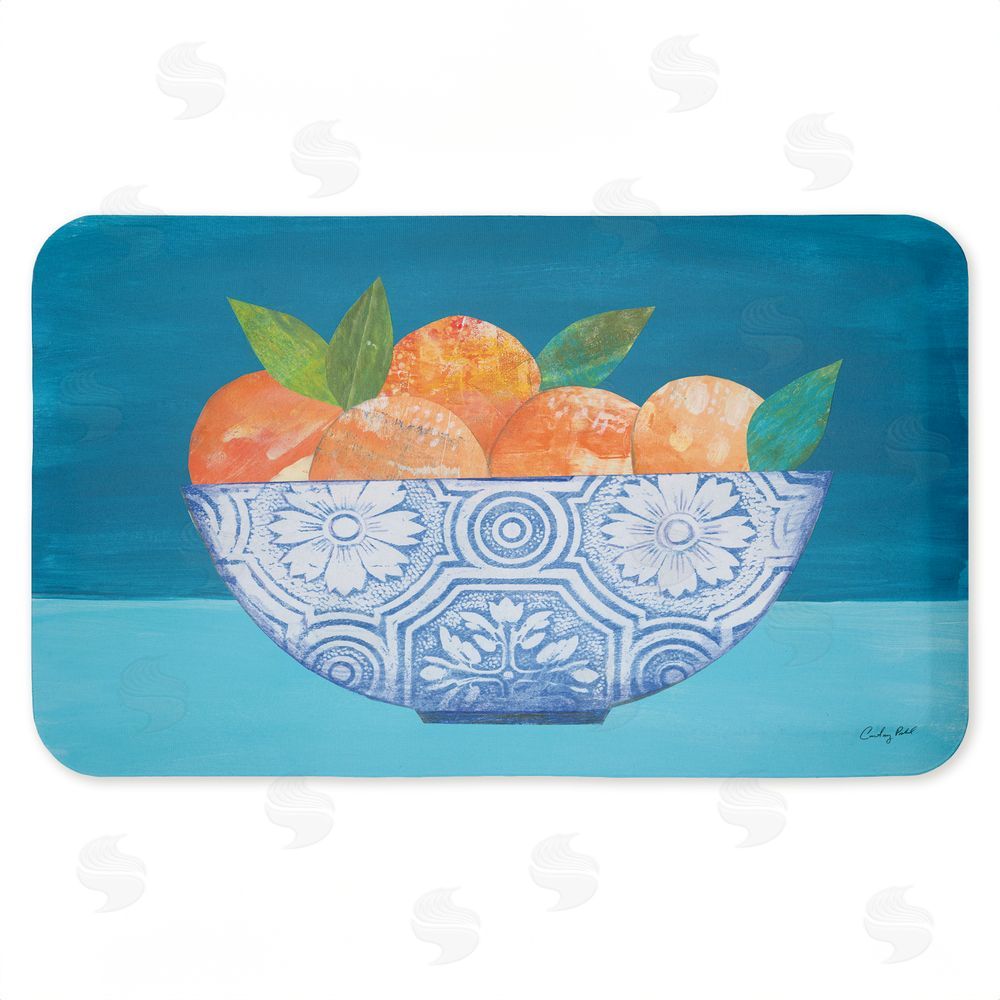 Courtney Prahl Orange Elegance Bowl Kitchen Floor Mat