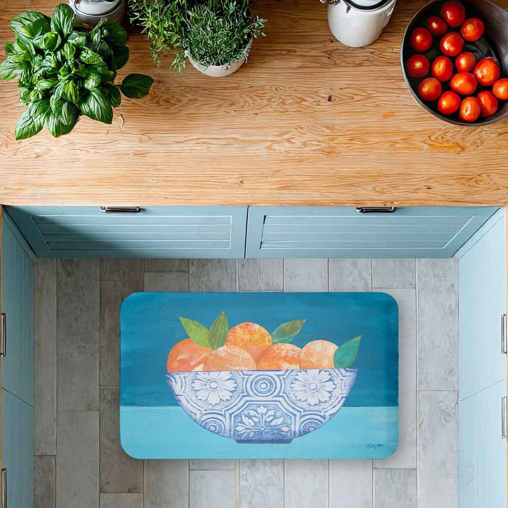 Courtney Prahl Orange Elegance Bowl Kitchen Floor Mat