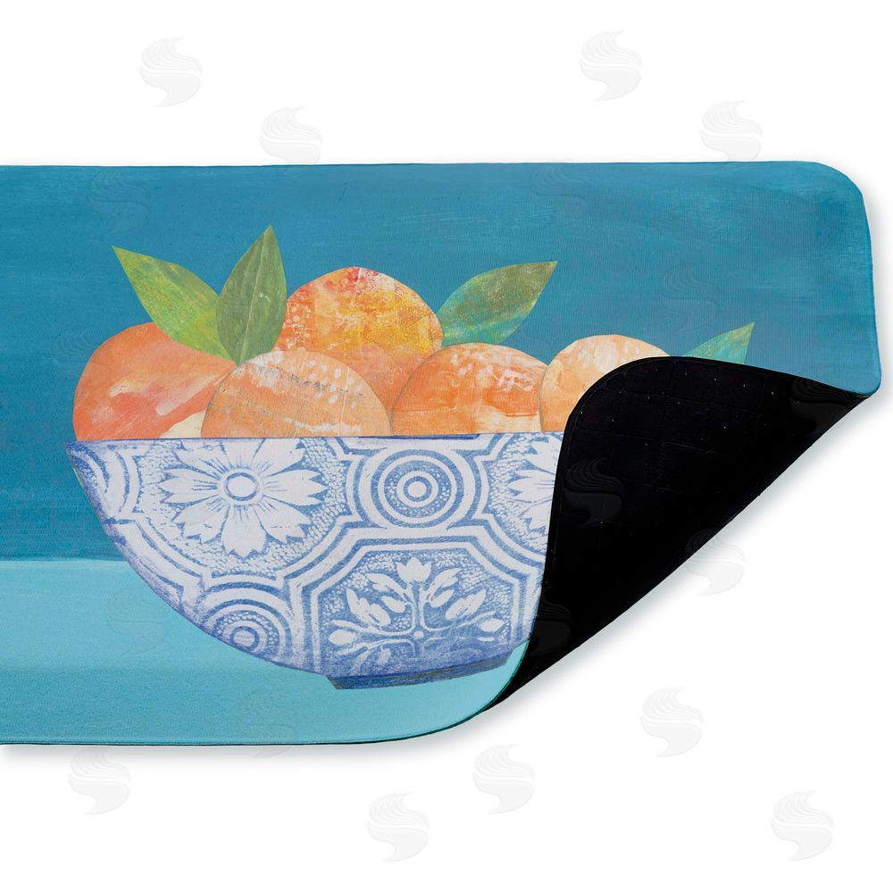 Courtney Prahl Orange Elegance Bowl Kitchen Floor Mat