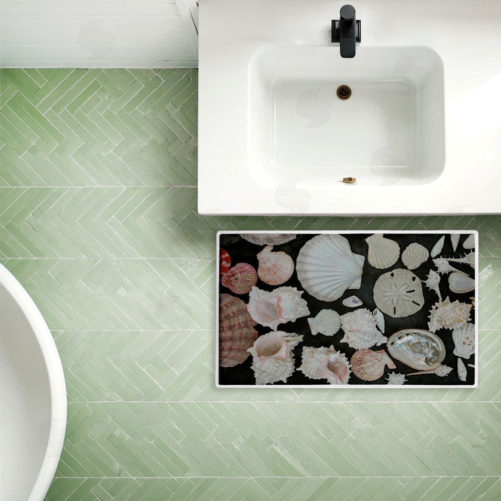 Amy Carroll Summer Shells Display Plush Bathroom Floor Mat