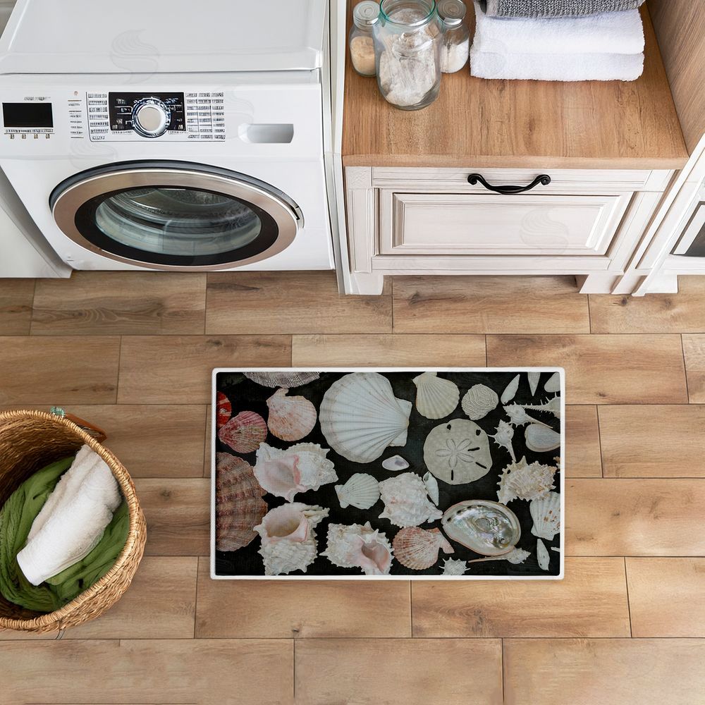 Amy Carroll Summer Shells Display Plush Bathroom Floor Mat