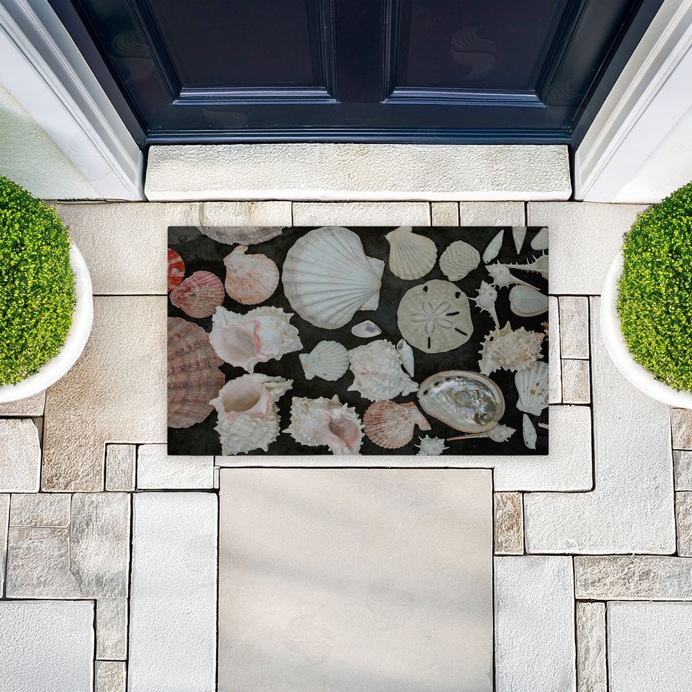 Amy Carroll Summer Shells Display Unwoven Outdoor Door Mat