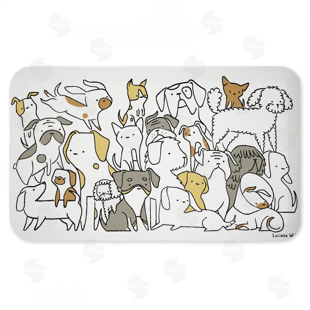 Lisa Wehmeyer Eclectic Dog Breeds Kitchen Floor Mat