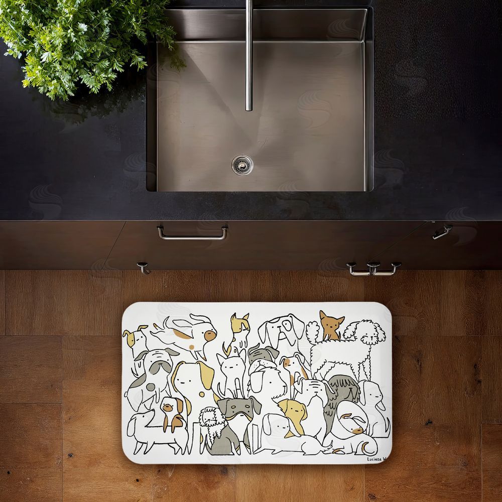 Lisa Wehmeyer Eclectic Dog Breeds Kitchen Floor Mat