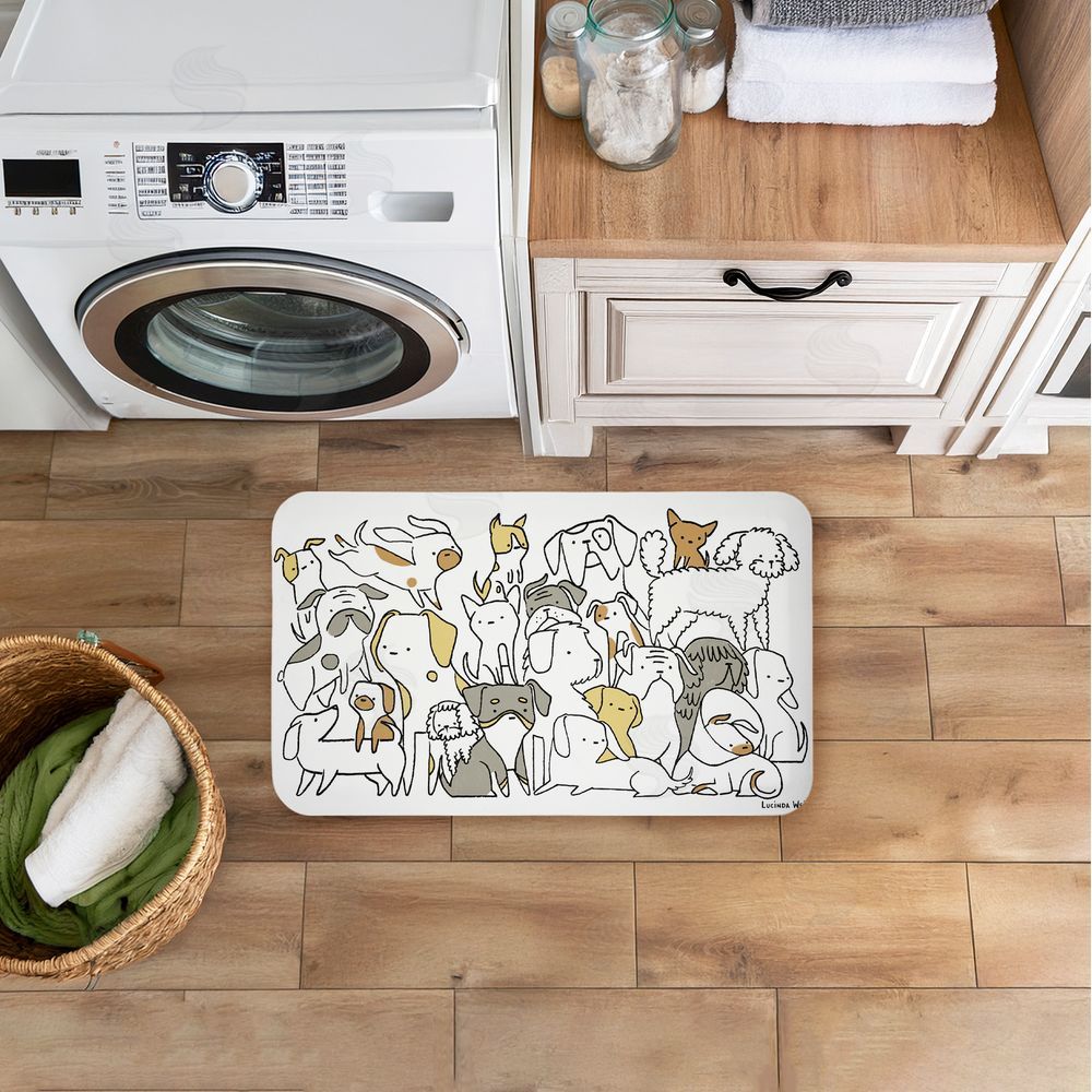 Lisa Wehmeyer Eclectic Dog Breeds Kitchen Floor Mat