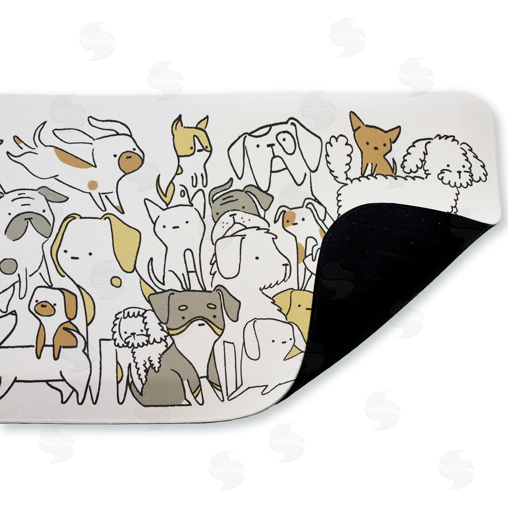 Lisa Wehmeyer Eclectic Dog Breeds Kitchen Floor Mat