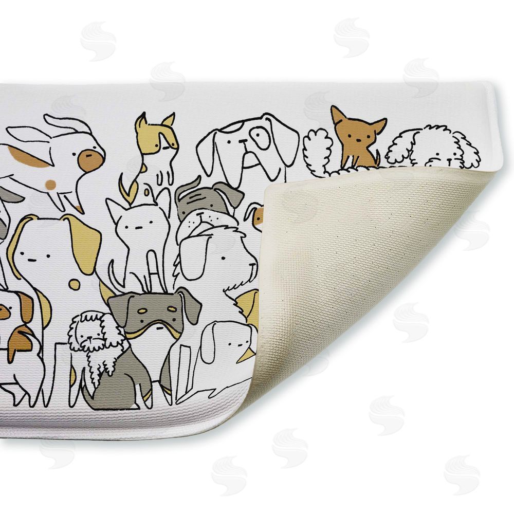Lisa Wehmeyer Eclectic Dog Breeds Plush Bathroom Floor Mat