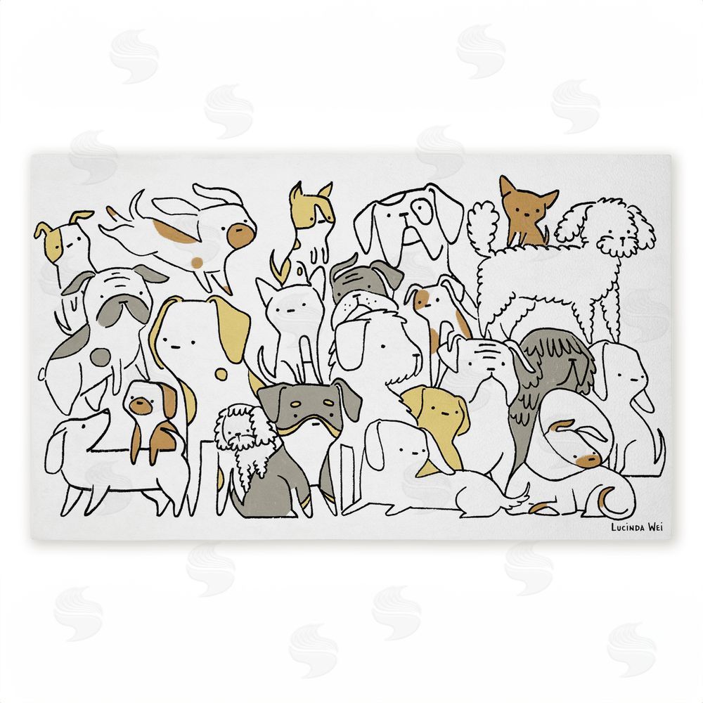 Lisa Wehmeyer Eclectic Dog Breeds Unwoven Outdoor Door Mat