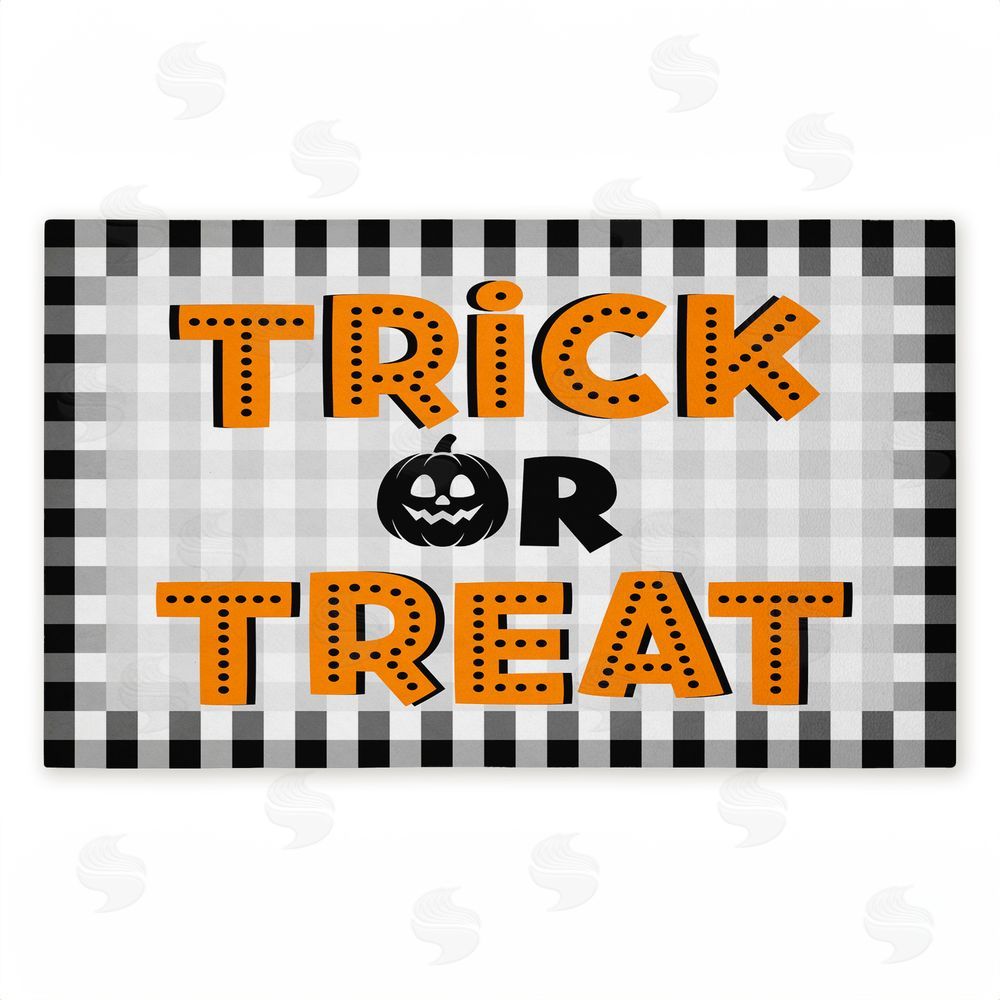Marcus Prime Trick Or Treat Gingham Unwoven Outdoor Door Mat
