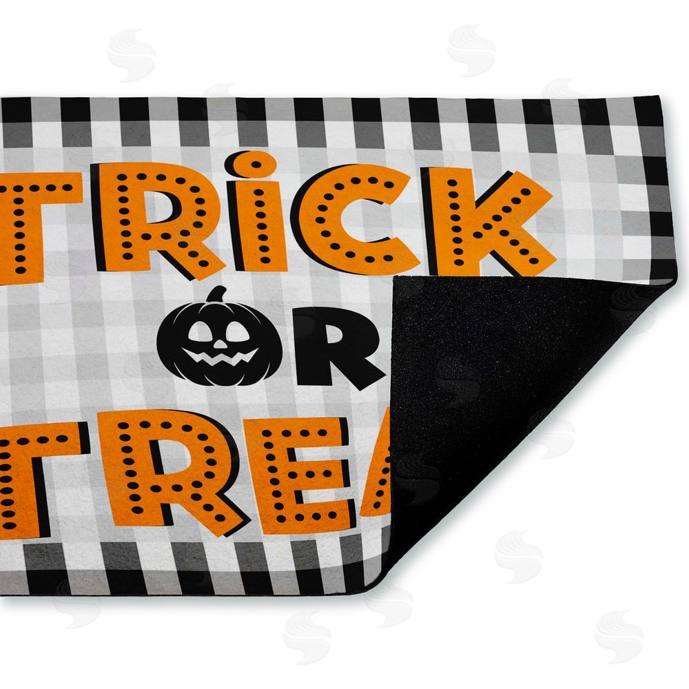 Marcus Prime Trick Or Treat Gingham Unwoven Outdoor Door Mat