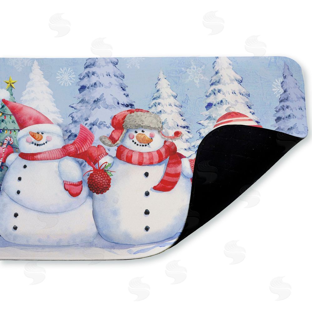 Paul Brent Holiday Icy Snowman Trio Kitchen Floor Mat