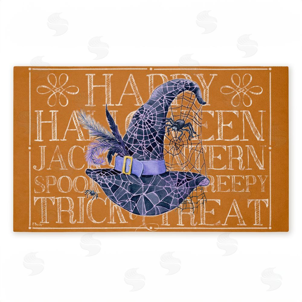Paul Brent Witchy Hat & Spooky Phrases Unwoven Outdoor Door Mat