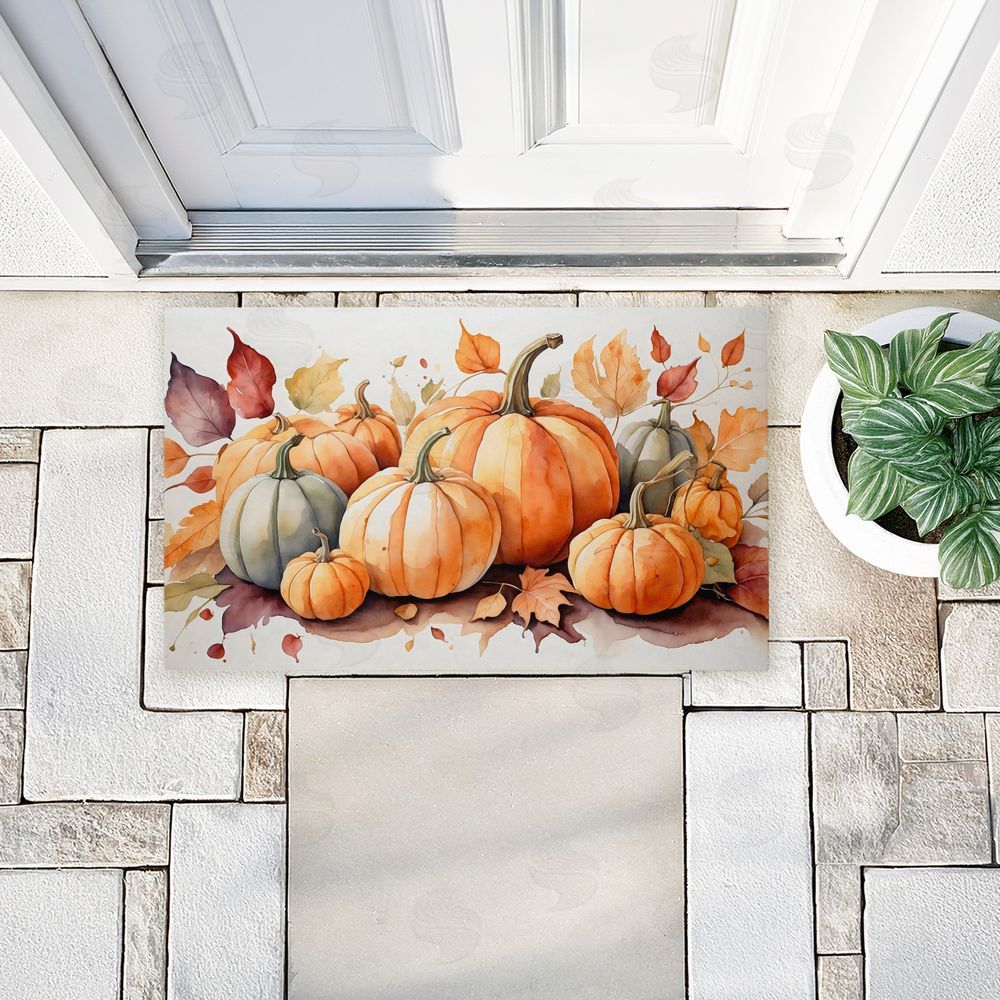 Creative Studio Autumn Pumpkin Harvest Bundle Unwoven Outdoor Door Mat