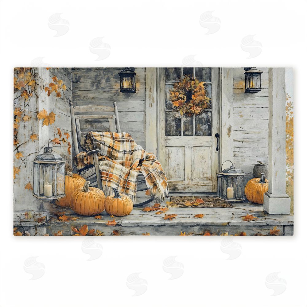 Creative Studio Rustic Fall Porch Rocking Chair Unwoven Outdoor Door Mat