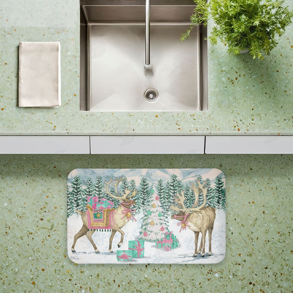 Paul Brent Whimsy Holiday Reindeer Kitchen Floor Mat