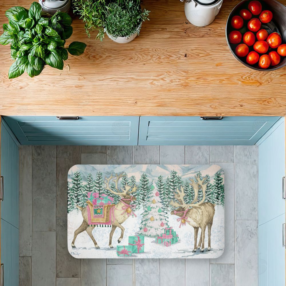Paul Brent Whimsy Holiday Reindeer Kitchen Floor Mat