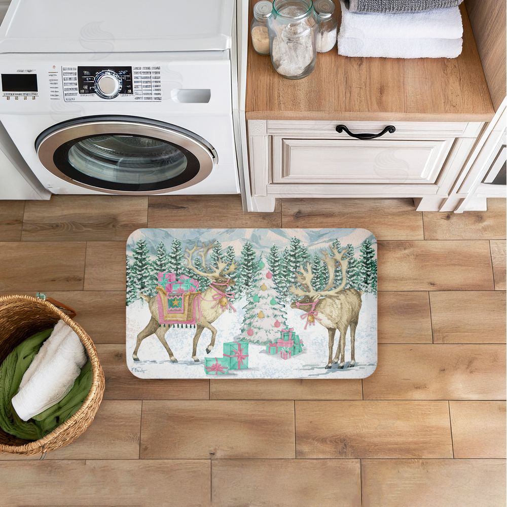 Paul Brent Whimsy Holiday Reindeer Kitchen Floor Mat