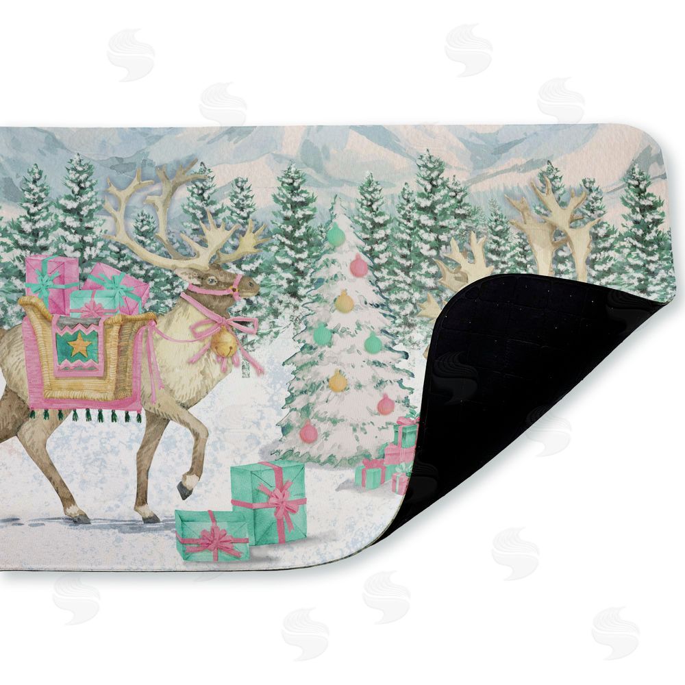 Paul Brent Whimsy Holiday Reindeer Kitchen Floor Mat