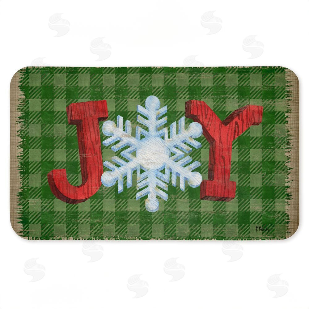 Paul Brent Carpentry Christmas Joy Kitchen Floor Mat