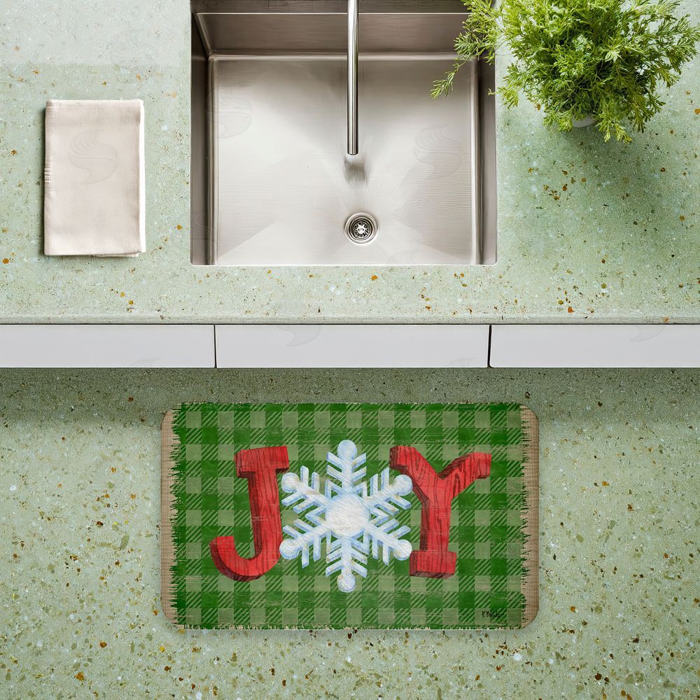 Paul Brent Carpentry Christmas Joy Kitchen Floor Mat